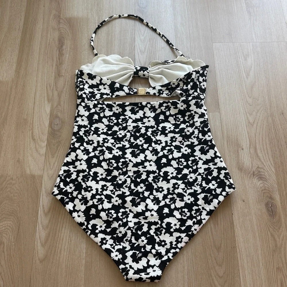 Marysia Swim Floral Black and White Swimsuit